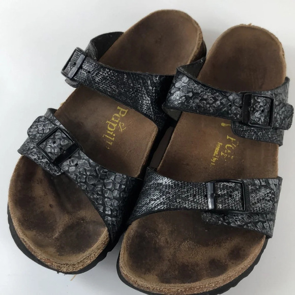 Papillio Birkenstock Sandal Women’s Snakeskin Embossed Adjustable Straps - Picture 15 of 15